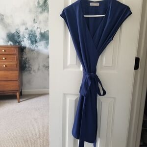 ✅ The Japanese GoWeave Short Sleeve Wrap Dress, Blue (4)